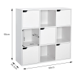 VTEC FURNITURE Modern 9 Cube Bookcase / Cube Storage Cupboard. 