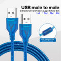 USB A Male To USB Male Dual USB2.0 Superspeed Extension Cable For Radiator Hard Disk Webcom Camera USB Date Transmission Cord A JUE. 
