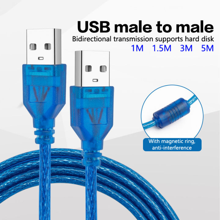 USB A Male To USB Male Dual USB2.0 Superspeed Extension Cable For Radiator Hard Disk Webcom Camera USB Date Transmission Cord A JUE