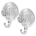 Large Transparent Reusable Heavy Duty Vacuum Suction Cup Hook. 