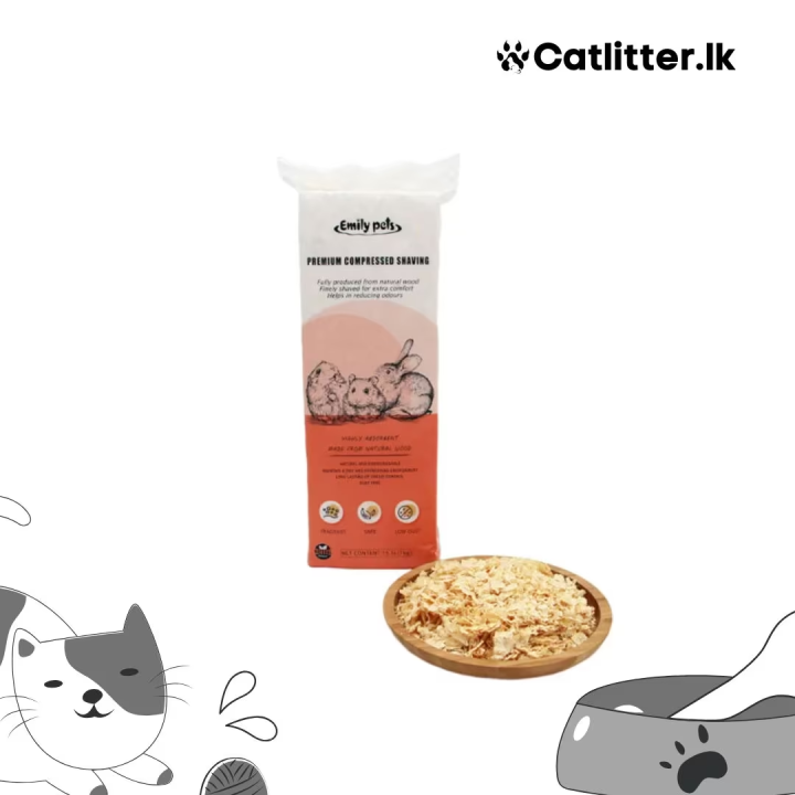 Emily Pets Premium Hamster Wood Flakes Small Pets Natural Bedding (1kg)