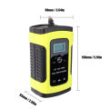 12V 6A/12V 5A Full Automatic Car Battery Charger Power Pulse Repair Charger Wet Dry Lead Acid Battery Digital LCD Display. 
