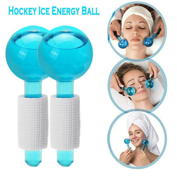Crystal Ball Face Massager 2Pcs Beauty Crystal Ball Facial Ice Globe