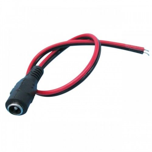 12V DC FEMALE JACK WITH 22CM WIRE 1 PCS