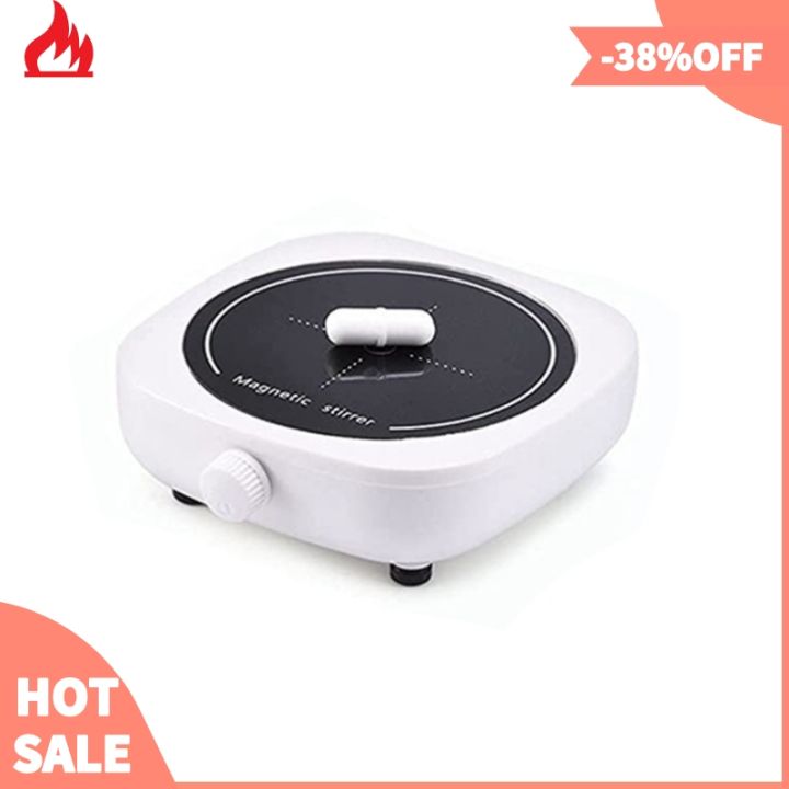 Magnetic Stirrer Mini Lab Stir Mixer Portable Stirrer Plate with Stir Bar 2L 4000RPM for Laboratory