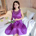 bellylady Woman Summer Pajamas Loose Sling NightCotton Dress. 