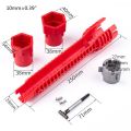 8 in 1 Multi functional Sink Wrench Faucet Socket Installer Water Pipe Spanner Bathroom Plumbing Repair Tool T-1-24-900 L. 