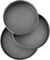 Spring form Cake Pan Set, 3-Piece, Gray. 