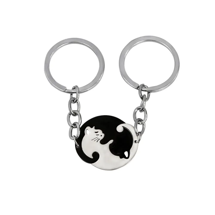 2Pcs/Set%20His%20Hers%20Matching%20Puzzle%20Yin%20Yang%20Cat%20Couples%20Keychains%20Stainless%20Steel%20Heart%20Key%20Ring%20BFF%20Couple%20Key%20Chain%20Jewelry%20-%20Image%202
