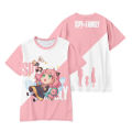 Hot spy X family T-shirts anime girl Anya larger 3D print streetwear men women fashion oversized T shirt kids tees tops clothing. 