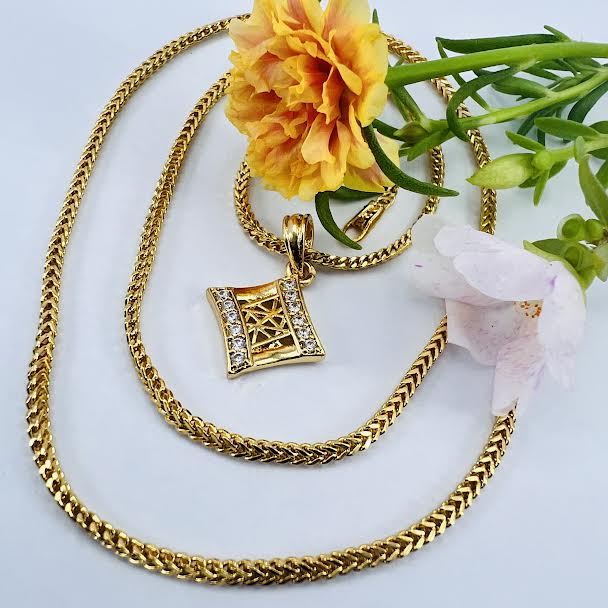 ESH Gold Plated Guaranteed 2MM New Trend Stylish Singapore square Fox ...