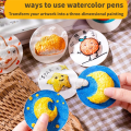 Magic Puffy Paint,3D Drawing Magic Canvas Sponge Art Supplies DIY Draw Paper Pens (Rectangular). 