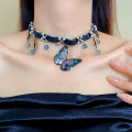 【Cheap】chocker Black Butterfly Necklace Neck Accessories Women Sweet Cool Spice Girls y2k Heavy Industry Collar Punk Necklace High Grade. 