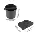 2 Pieces Espresso Knock Box Coffee Tamper Mat Reliable Barista Tools with Removable Knock Bar Non-Slip Silicone Base. 