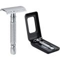 Platinum Bladed Double Edge Razor Kit for Zero Irritation - Stainless Steel Safety Razor Kit for Comfortable Wet Shaving. 