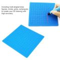 3D Printing Pen Silicone Design Mat,Foldable 3D-Pen Mat Professional Flexible with Basic Templates Finger Caps Easy Install. 
