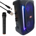 Wireless portable Bluetooth KTS-1329 speaker 13 inch with led colorful light karaoke Video function speaker FREE WIRELESS MICROPHONE AND REMOTE. 