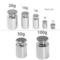 【ZOSR】 1/5pcs High quality Correction Tool 1g/2g/5g/10g/20g/50g/100g Grams Weight Measurement Scale Weights Sets Chrome Plating Weighing Scales Accurate Calibration Set. 