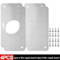 【ZIME】1x1/2/4Set Hinge Repair Plate for Cabinet Furniture Stainless Steel Hinges Mounting Plate Cupboard Door Fixing Hardware. 