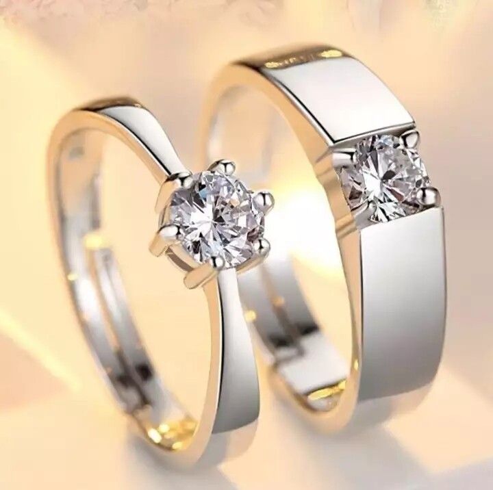 Normal Rings Daraz 2pcs A set fashion jewelry rings for men and women wedding rings ...