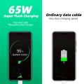 65W Type C Cable Super Fast Charging 6.5A for OPPO R17 Reno4 Ace2 Find X2 Pro Reno 6 Pro 5G 5 4 3 F19 Realme Oneplus Data Cord. 