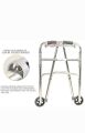 Moving Walker Walking Frame Stainless Steel With Wheel Balanced Frame Folding Walker With Wheels Suitable For Adults,Seniors & Patient. 