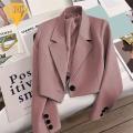 Classic Design Suit Coat Formal Business Style Women's Suit Coat Slim Fit Solid Color Cardigan Jacket for Ol Commute Women Suit Jacket. 