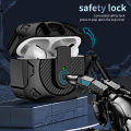Lereach For AirPods 1 _ 2 Cover Case Grai Carbon Brazing Armor TPU+PC Cover Resistant Shockproof Full Body Protector Case. 
