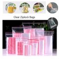 10*15CM - 100pcs/pack Resealable Zip Lock Bags Self Seal Clear Plastic Ziplock Poly Bag Food Storage Package. 