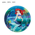 Little Mermaid Birthday Party Decorations Balloon Supplies Baby Shower Paper Tableware Set Kids Party Candy Bag Decor. 