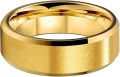 18k Gold Plated Tungsten Ring - Beveled Edge Wedding Band. 