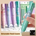 Cute Eraser | Pressing Cartoon Pencil Eraser Pen Type Replaceable Eraser Pen. 