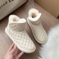 New Non-Slip Waterproof Women's Warm Winter All-Matching Snow Boots Women 2024 Fashionable Fleece-Lined Shoes Thick Cotton Shoes. 