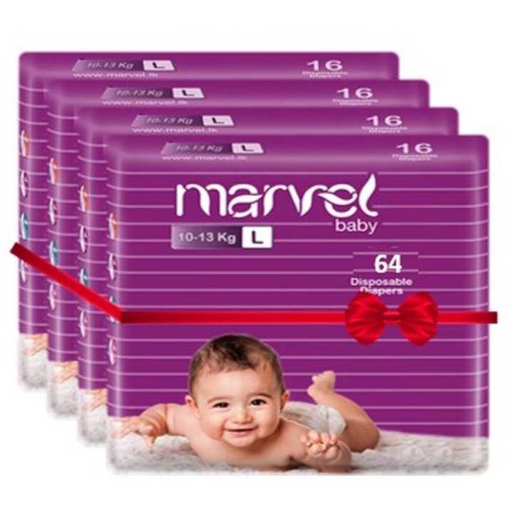 Marvel Baby Diapers - Large - 64 pcs