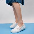 Women's Nursing Shoes PU Leather Flat Nursing Shoes Nurse Loafers Breathable White Working Shoes Walking Shoes for Restaurant Workers Office. 