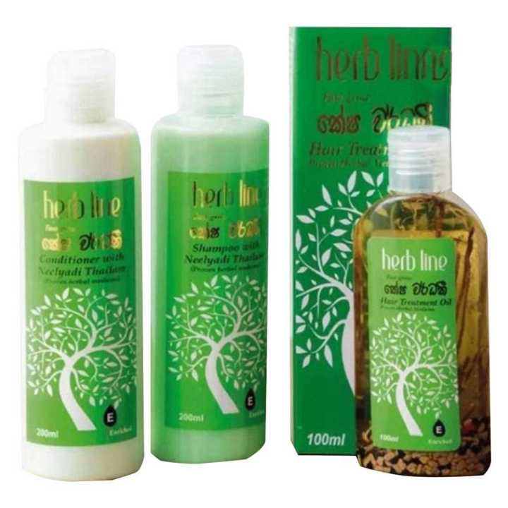 Herb Line Keshawardhani Hair Treatments Pack Oil 100Ml , Shampoo 200Ml & Conditioner 200Ml ( Herbline )