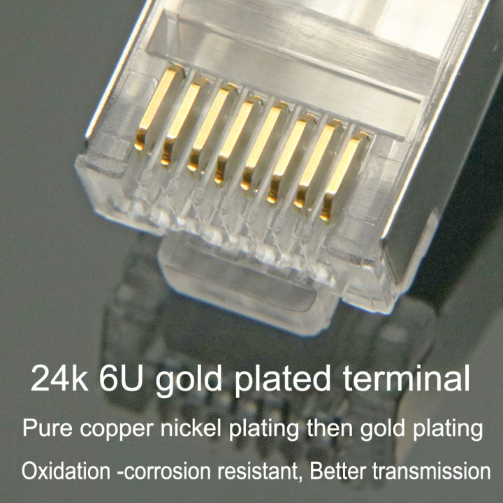 Xintylink%20Rj45%20Connector%20Cat6%20Cat%206%20Plug%208p8c%20Stp%20Rg%20Rj%2045%20Lan%20Shielded%20Sftp%20Ftp%20Network%20Ethernet%20Cable%20Jack%20Modular%201.2mm%20Hole%20-%20Image%205