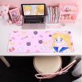 Kawaii Mouse Keyboard Computer Pad Pad Pad Food Mat Lap Mouse Mats Sailor Gaming Moon Anime Manga Gaming Eat Cartoon Desk(7_60X30 Cm). 