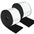 Felt Strips with Adhesive Backing, 2 Felt Rolls 2X 60 Inches Black, Felt Tape with Adhesive Backing, Furniture Felt Strips. 