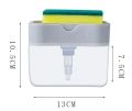 2 in one Special Soap Detergent Pump, Kitchen Scrubbing Liquid Detergent Dispenser Press-Type Liquid Box Scouring Pad Dishwashing Soap Box Kitchen Accessories. 