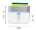 2 in one Special Soap Detergent Pump, Kitchen Scrubbing Liquid Detergent Dispenser Press-Type Liquid Box Scouring Pad Dishwashing Soap Box Kitchen Accessories. 