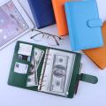 Green Budget binder with zippered envelope, A6 savings binder, budget cash envelope, cash note organizer, savings budget plan. 