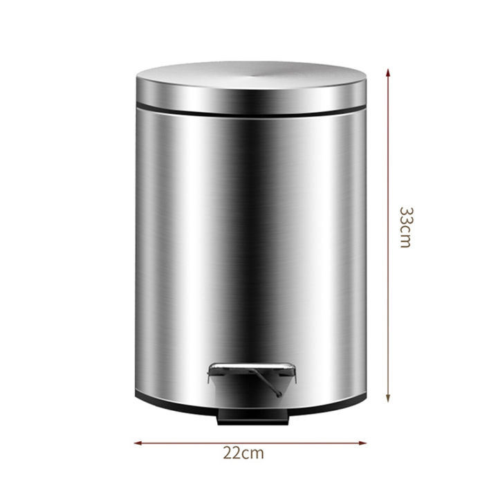 8L%20Brushed%20Stainless%20Steel%20Rubbish%20Bin%20Step%20Trash%20Can%20Wastebasket%20Garbage%20Container%20Bin%20Dust%20Bin%20with%20Lid%20for%20Bathroom%20Kitchen%20Waste%20Bin%20Removable%20Liner%20Bucket%20-%20Image%207