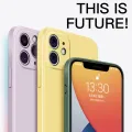 【ThinkWay】Original Liquid Silicone Luxury Case For iPhone 13 12 11 Pro Max XR X S 7 8 Plus SE Mini Square Shockproof Soft Candy Slim Cover. 