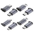 2Pcs Type C Female To Micro USB Male Converter 480Mbps Micro USB Female To Type C/Mini USB Connector 5V 2A for Phone/Tablet/PC. 