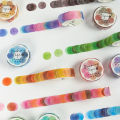 RHS Online 100PCS Dot Washi Tape Stickers INS Album Diary Journal Decorative Scrapbooking Round Masking Tapes Sticker. 