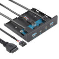 【The Timber Loft】PCI-E to 4 Ports USB 3.0 PC Front Panel USB Expansion Card PCIE USB Adapter 3.5" USB3.0 Front Panel Bracket PCI Express Durable. 