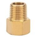 Brass Pipe Fitting BSPT Male to NPT Female Adapter for Pressure Gauge. 
