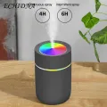 1 Set 350ML Air Humidifier Fine Mist Heavy Fog 2 Gears 7-Color Mode USB Mute Marquee USB Humidifier Home Supply. 