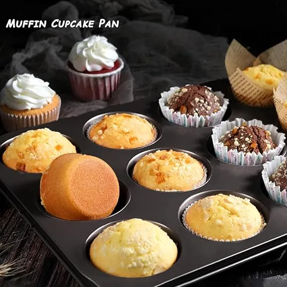 Muffin%20%20tray%20%20Baking%20pan%20Cup%20Cake%20Baking%20Tray%20%2012%20Cup%20Muffin%20Tin,%20Carbon%20Steel%20Muffin%20Tray%20Cupcake%20Baking%20Tray%20for%20Muffins,%20Cupcakes%20and%20Pudding%20Baking,%20Black%20-%20Image%204